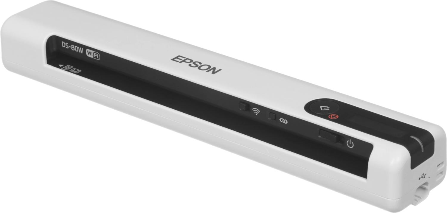 Сканер протяжный Epson WorkForce DS-80W (B11B253402) A4 белый