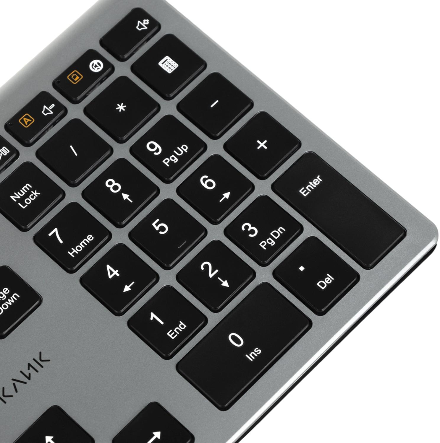 Клавиатура Оклик 890S серый USB беспроводная slim (1196549)
