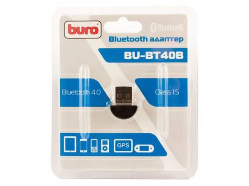 Адаптер USB Buro BU-BT40B BT4.0+EDR class 1.5 20м черный