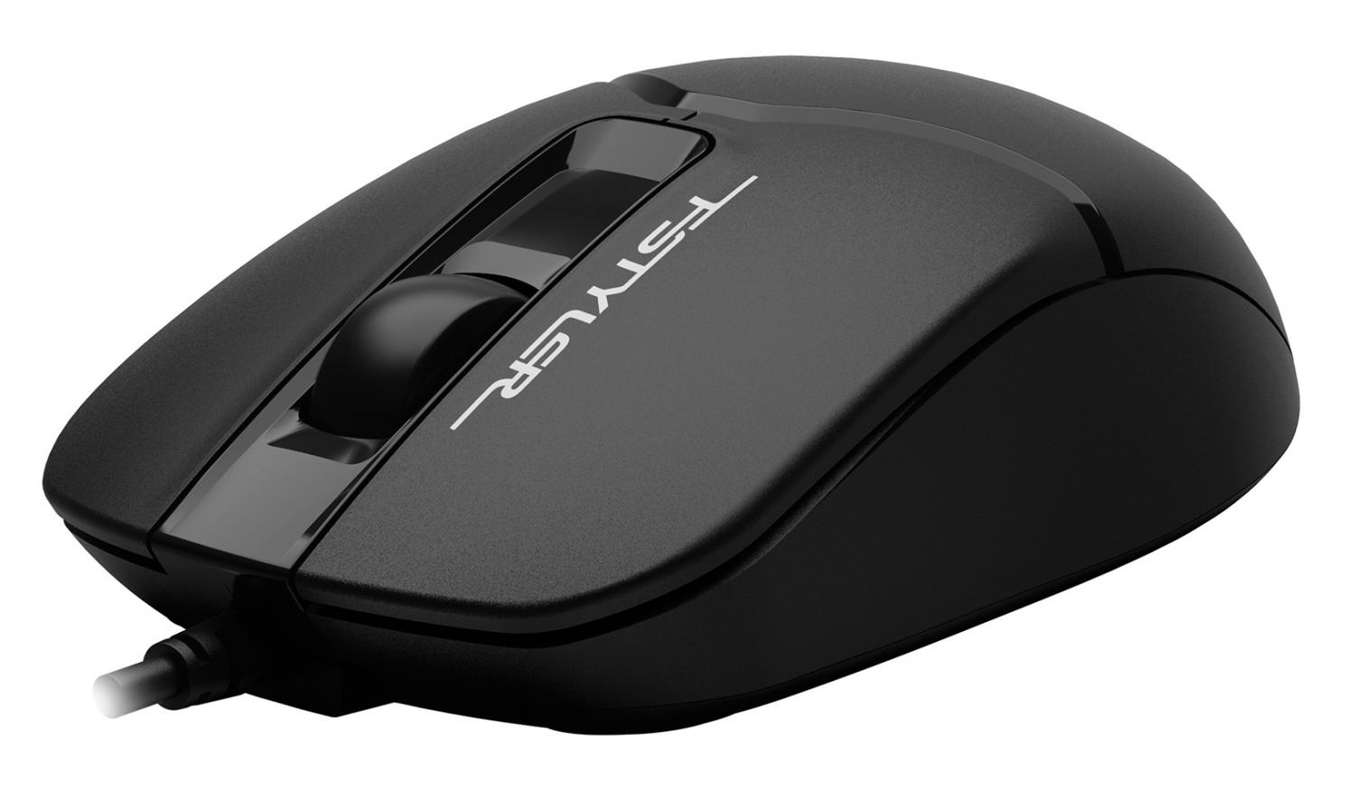 Мышь A4Tech Fstyler FM12S черный оптическая 1200dpi silent USB 3but (FM12S BLACK)