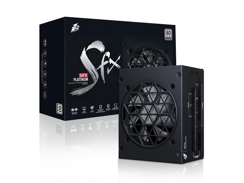 Блок питания 1STPLAYER SFX 750W PLATINUM Black / SFX, APFC, 80 PLUS Platinum, LLC+DC-DC, full Japan solid-state caps, 80mm fan, full modular / PS-750SFX
