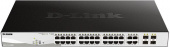 Коммутатор D-Link DGS-1210-28MP/F4A 24x1Гбит/с 4xКомбо(1000BASE-T/SFP) 24PoE+ 370W настраиваемый