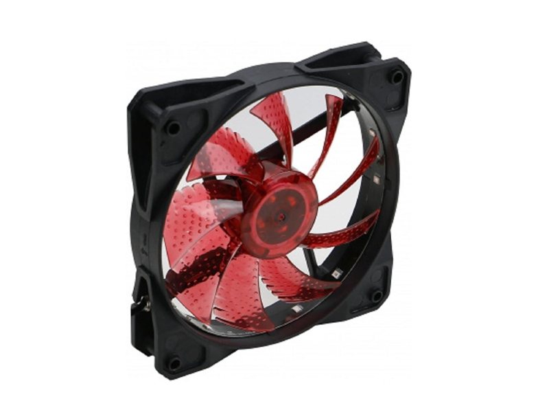 Вентилятор Digma DFAN-LED-RED RGB 120мм черный 3-pin 4-pin (Molex)Ret