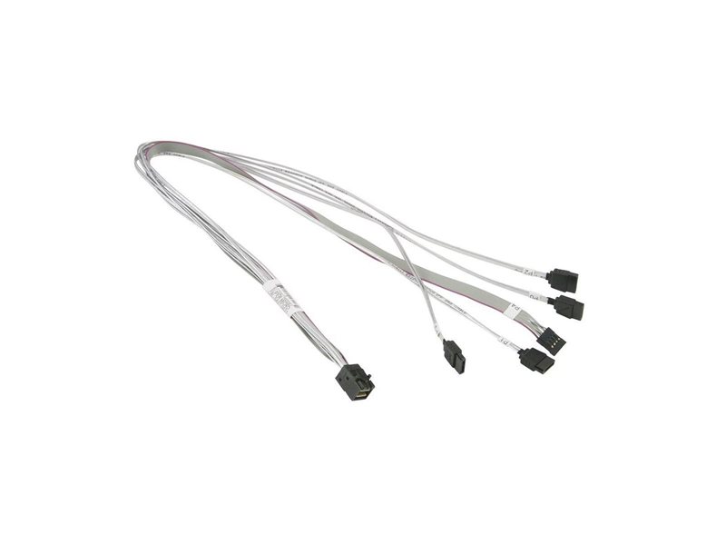 Кабель SuperMicro CBL-SAST-0631 Internal Reverse Breakout Cross-Over MINI SAS HD - 4 SATA, 55 см, 30AWG, 12Gb/s