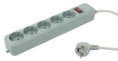 Сетевой фильтр PC Pet AP01006-3-G 3м (5 розеток) серый (пакет ПЭ)