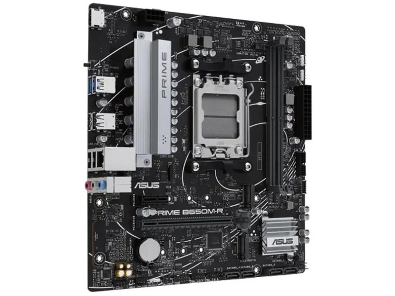 ASUS PRIME B650M-R (Socket AM5, mATX, 2xDDR5(96GB), HDMI 2.1, 1xPCIe 4.0x16/1xPCIe 4.0, 1xLAN (2.5GbE), 4xSATA 6Gb/s, 2xM.2, 2xUSB 3.2, 4xUSB 2.0)