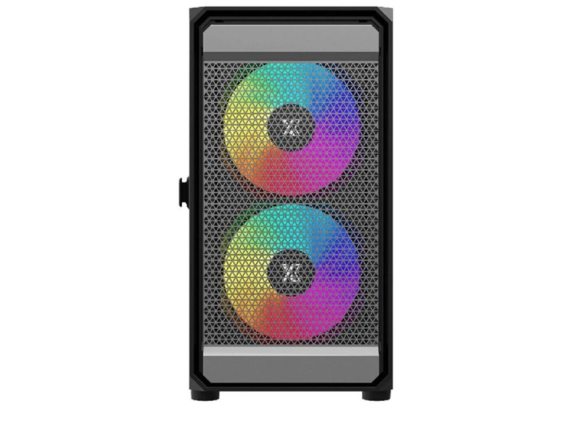 XASTRA Корпус A303M 3ARGB Black mATX/Mesh/ tempered glass / 2x140mm + 1x120mm ARGB PWM fans/ Door/ A303M-2FC14A-1FC12A-D