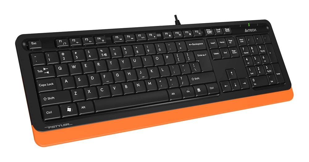 Клавиатура + мышь A4Tech Fstyler F1010 клав:черный/оранжевый мышь:черный/оранжевый USB Multimedia (F1010 ORANGE)
