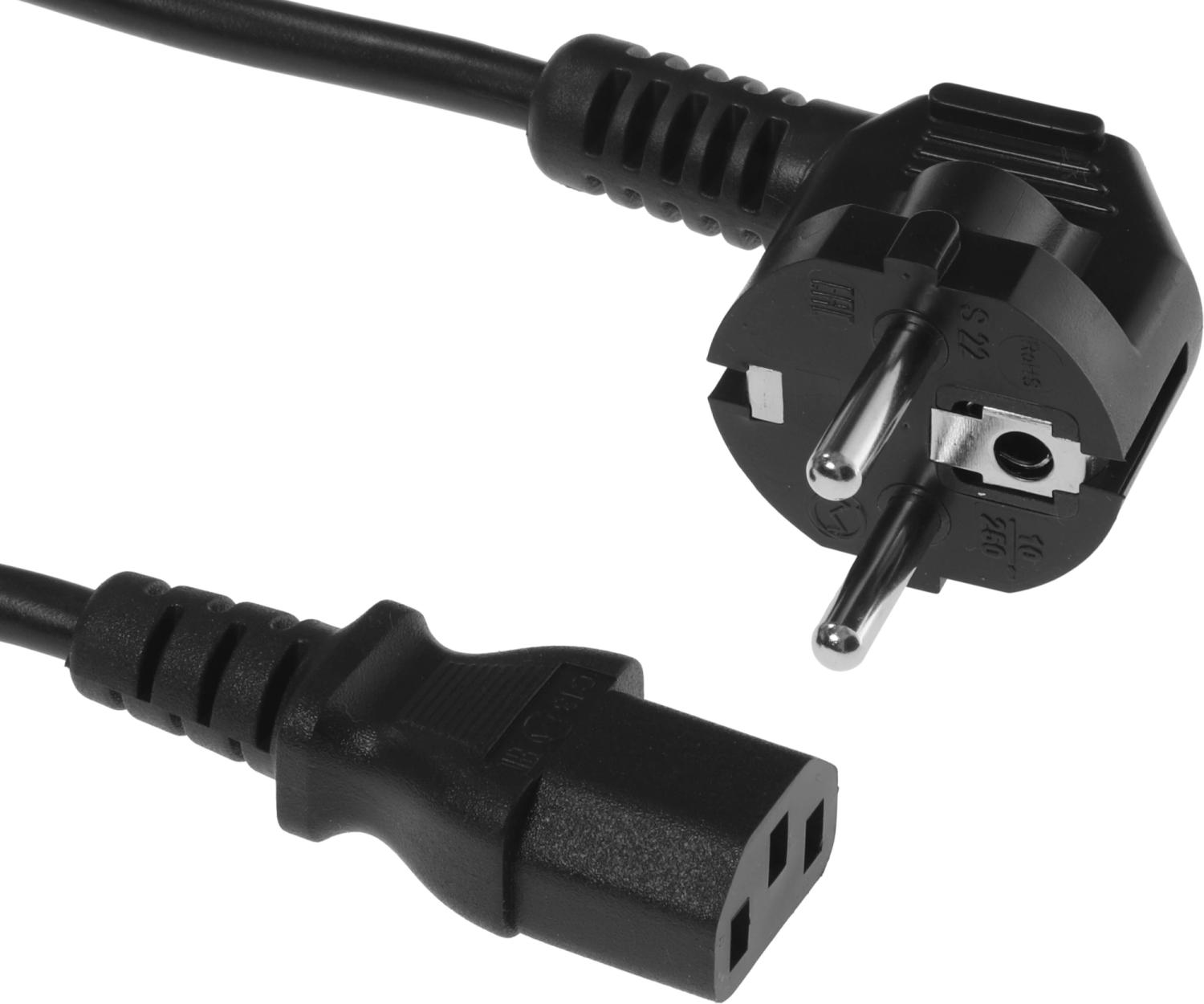 Шнур питания Rem R-10-Cord-C13-S-3 C13-Schuko проводник.:3x1мм2 3м 220В 10А (упак.:1шт) черный