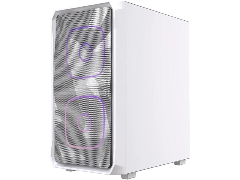 Powercase Корпус Mistral SM06 ARGB, Tempered Glass, 3x120mm ARGB PWM fans, белый, mATX (CMMSM06W-A3)