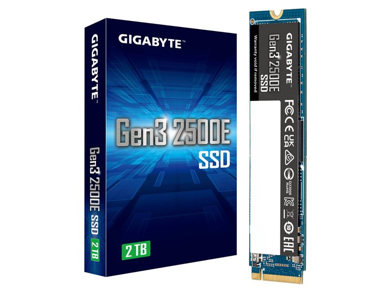 Твердотельный накопитель SSD Gigabyte 2TB M.2 2280 Gen3 2500E G325E2TB PCIe 3.0x4, NVMe 1.3, MTBF 1.5