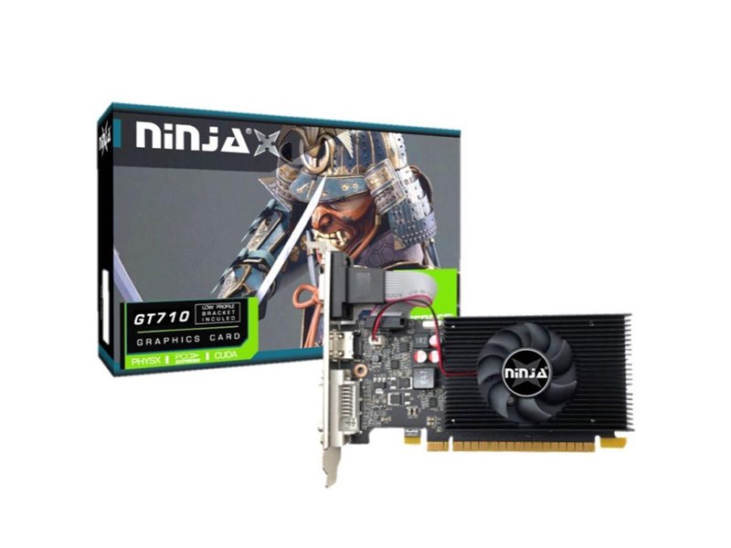 Видеокарта Ninja (Sinotex) GT710 4GB DDR3 64bit VGA DVI HDMI 1FAN LP RTL