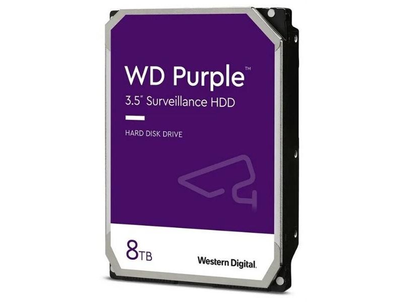 Жесткий диск/ HDD WD SATA3 8Tb Purple 5640 256Mb 1 year warranty (replacement WD84PURZ, WD84PURU, WD82PURZ, WD85PURZ)