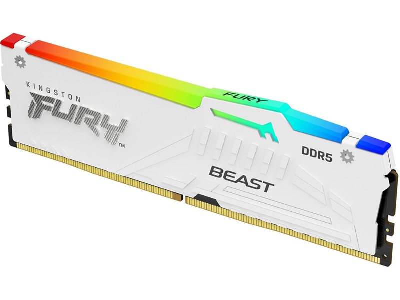 Память оперативная/ Kingston 32GB 5200MT/s DDR5 CL40 DIMM FURY Beast White RGB XMP
