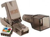 Коннектор Suprlan (10-0240-1) STP кат.6A RJ45 с защитным колпачком серый