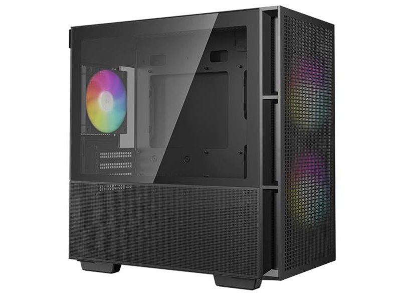корпус Deepcool CH360 WH без БП, боковое окно (закаленное стекло), 2x140мм ARGB LED вентилятор спереди и 1x120мм ARGB LED вентилятор сзади, белый, mATX (R-CH360-WHAPE3-G-1)