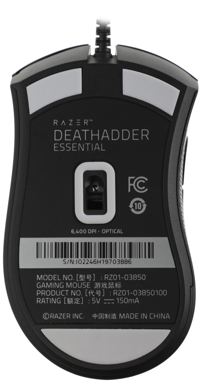 Мышь Razer DeathAdder Essential черный оптическая 6400dpi USB 5but (RZ01-03850100-R3C1)