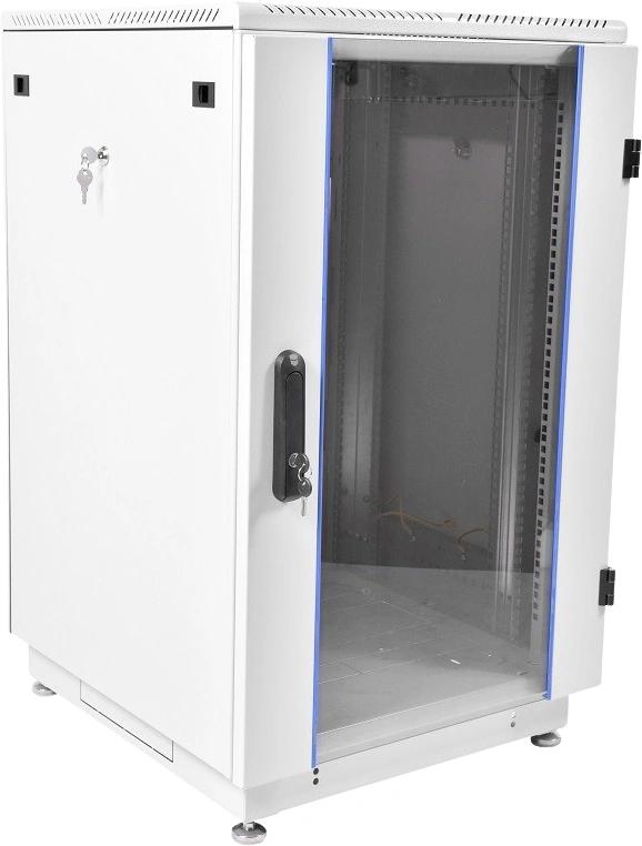 Шкаф коммутационный ЦМО (ШТК-М-30.6.8-1ААА) напольный 30U 600x800мм пер.дв.стекл 2 бок.пан. задн.дв.стал.лист направл.под закл.гайки 400кг серый 655мм 84.8кг 180град. 1515мм IP20 металл