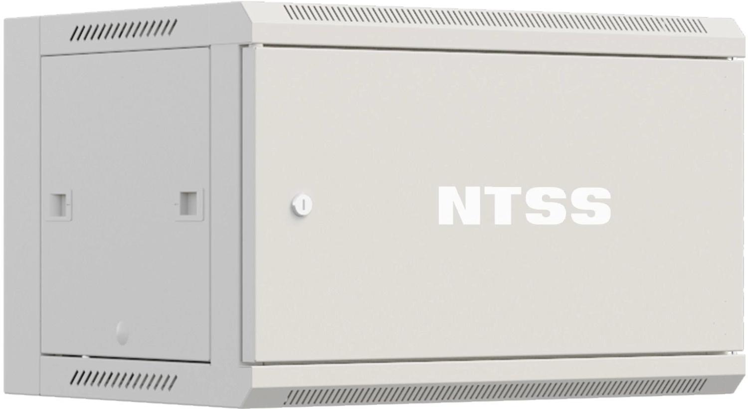 Шкаф коммутационный NTSS Премиум (NTSS-W6U6045FD) настенный 6U 570x450мм пер.дв.металл 60кг серый 350мм 18кг 220град. 370мм IP20 сталь