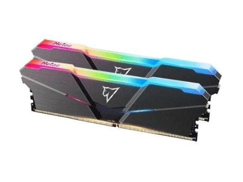 Оперативная память Netac Shadow RGB 32GB (2x16GB) DDR4-3200 (PC4-25600) C16 16-20-20-40 1.35V XMP Dual DIMM Kit Grey