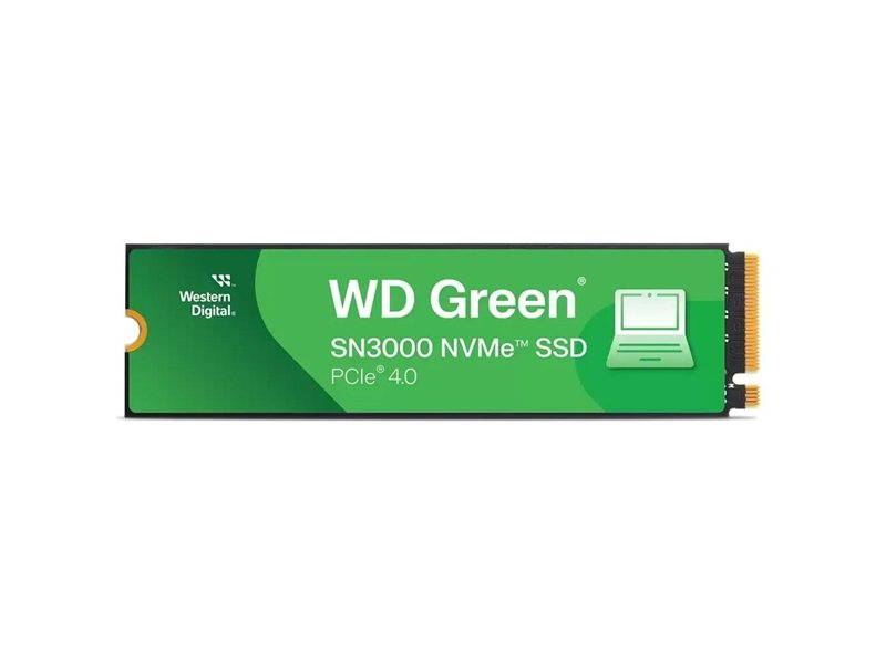 WD SSD 500GB WD Green SN3000, PCI-E 4.0 x4 M.2 2280, [R/W - 5000/4100 MB/s] WDS500G4G0E
