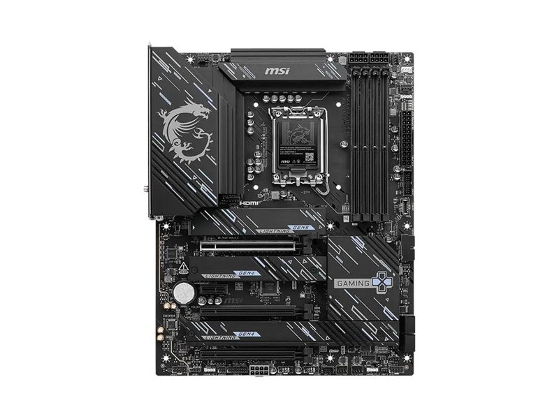 Материнская плата MSI Z890 GAMING PLUS WIFI6E Z890, LGA1851, 4*DDR5, 3*PCIEx16, 1*PCIEx1, 4*M.2, 2*TypeC, 1*USB3.2Gen2, 6*USB3.2Gen1, 8*USB2.0, 4*SATA3.0, 5G, DP, HDMI, ATX, RTL