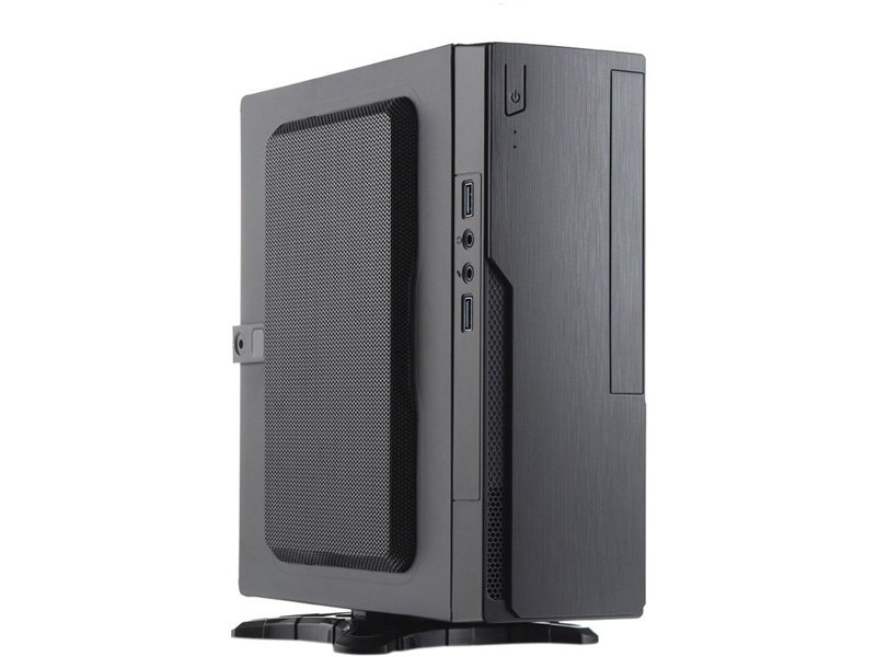 Корпус с блоком питания 220Вт./ Case Foxline FL-BQ5, mITX, 1x5.25EXT(slim), 1x2.5INT, 2xUSB3.0, HDA, 1x40fan, w/220W TFX PSU, Tool-Free, w/1.2m EU pwr cord