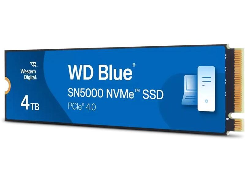 Твердотельный накопитель Western Digital Black SSD SN5000 M2.2280 PCIe 4.0 4Tb, 5500MBs/5000MBs, TBW 1200, WDS400T4B0E, 1 year