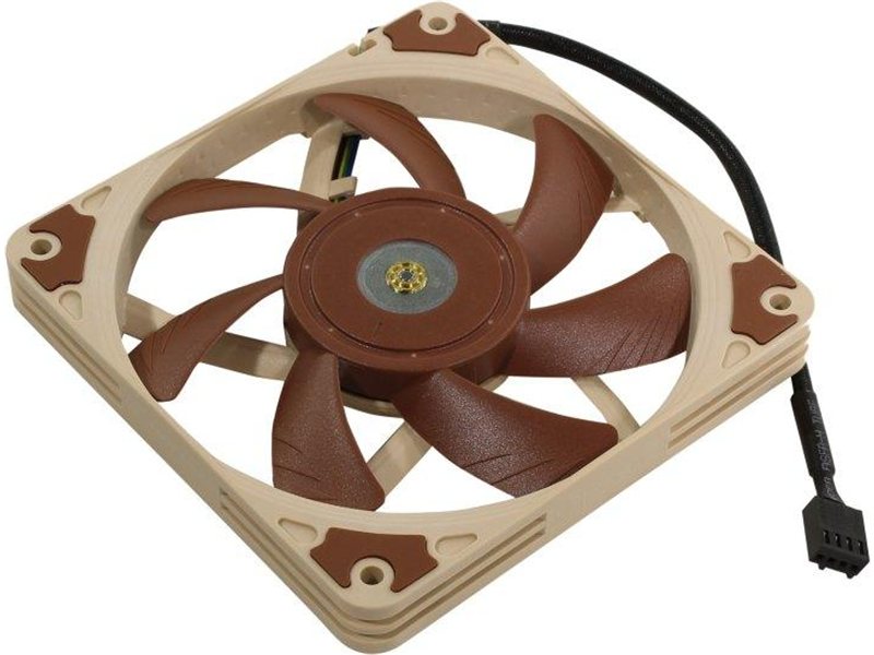 Кулер для корпуса/ Case Cooler Noctua NF-A12x15 PWM (120x120x15mm, 4-pin PWM, 55.44CFM, 23.9dBA, 1850RPM, Beige/Brown)