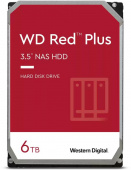 Жесткий диск Western Digital Red Plus NAS HDD 3.5" SATA 6TB, 5400 rpm, 256MB buffer, CMR, WD60EFPX, 1 year