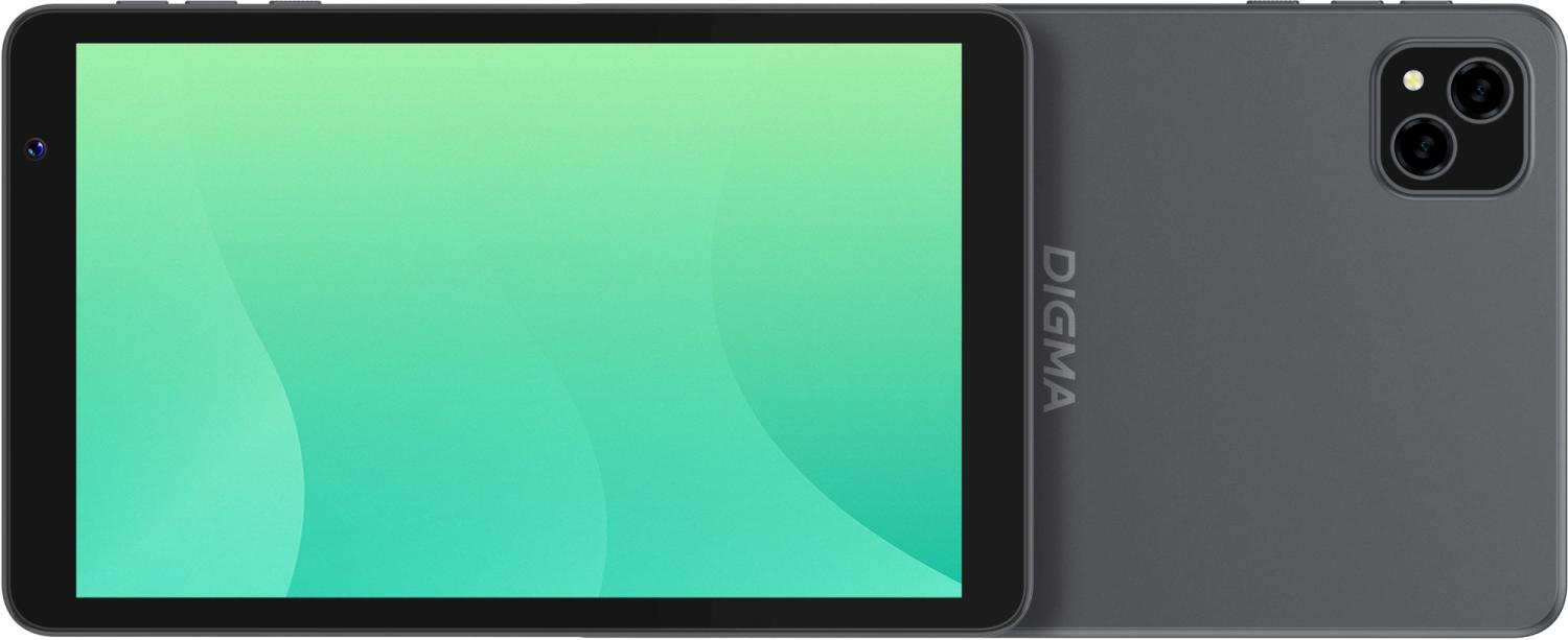 Планшет Digma G8 SC9863A (1.6) 8C RAM3Gb ROM32Gb 8" IPS 800x1280 4G Android 15 Go темно-серый 5Mpix 2Mpix BT WiFi microSD 128Gb 4000mAh 191hrs