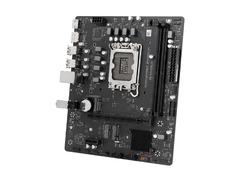 MAXSUN MS-Challenger B760M-H WIFI (Socket 1700, mATX, 2*DDR4(64Gb), DP/HDMI, 2*SATA3, 2*M.2, 1xPCI-Ex16/1*PCIEx1, 2*USB 2.0, 4*USB 3.2, LAN 1*1G, BT, Wi-Fi6, RTL)