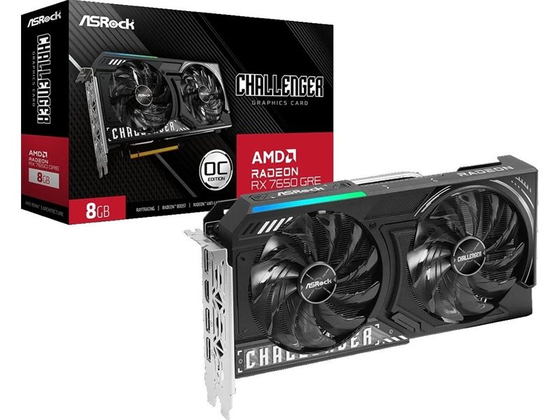 Видеокарта ASROCK PCIE16 RX 7650 8GB RX7650GRE CL 8GO