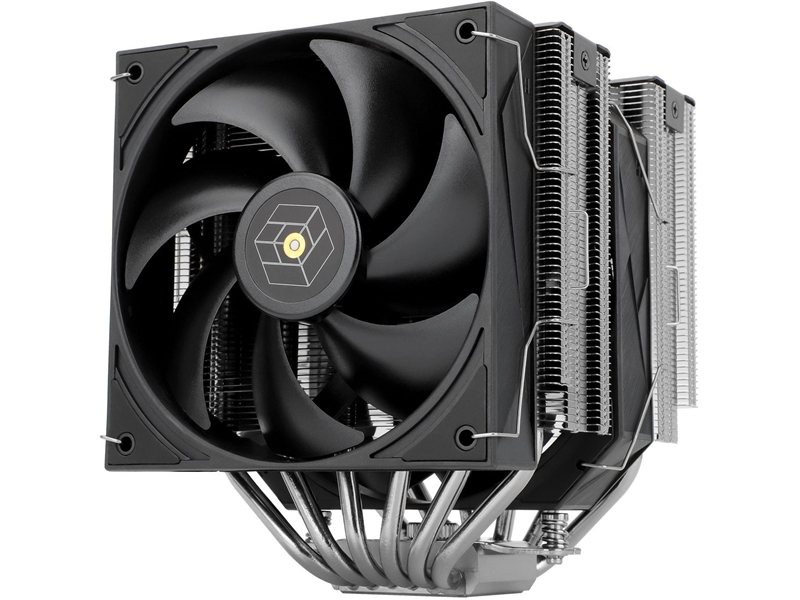 Кулер для процессора/ CPU Cooler Thermalright Royal Knight 120 (4-pin PWM, 156mm, Ni/Cu, 6x6mm, 2x120mm, 80.45CFM/56.36CFM, 29.4dBA/28.4dBA, 2150RPM/1900RPM, S: 1200, 1700, 1851, 2011, 2066, 115X, AM4, AM5, black)