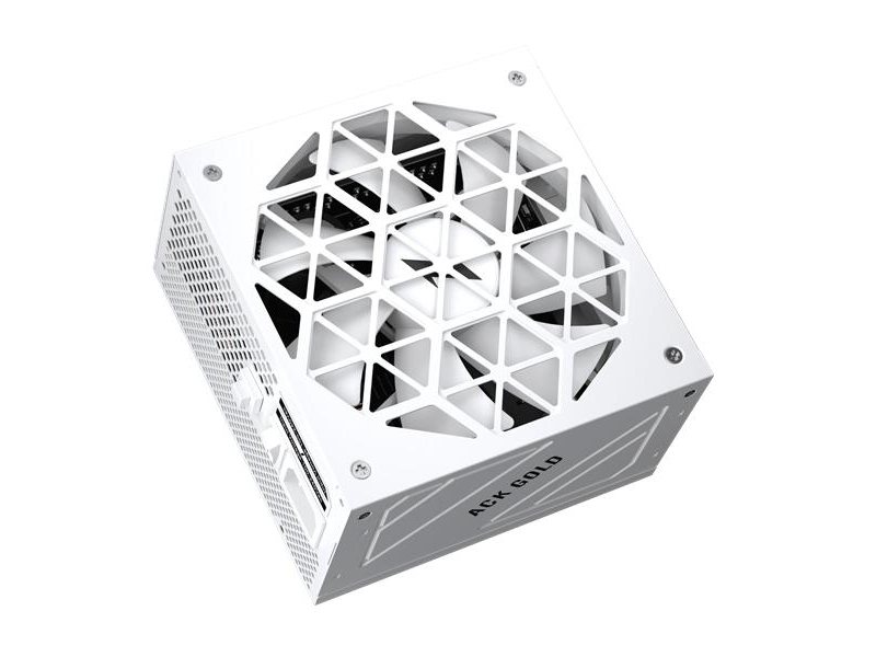 Блок питания 1STPLAYER ACK GOLD 850W White / ATX 3.1, PCle 5.1, APFC, 80 PLUS Gold, LLC+DC-DC, full Teapo caps, 140mm fan, full modular / HA-850BA2-WH