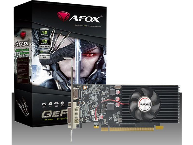 Видеокарта VGA AFOX NVIDIA Geforce GT1030 LP 2GB, GDDR5/64-bit, PCIe 3.0, 1xDVI-D, 1xHDMI 2.0, 1-slot
