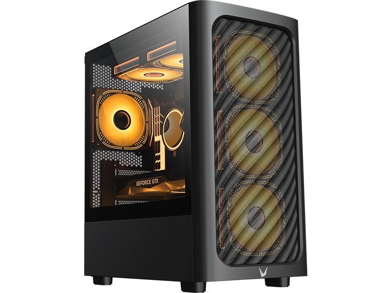 корпус Formula V Line Air Mesh G3 Plus Black, MATX, Type-C*1, USB3.0*2, FRONT 3x120mm FRGB, REAR 1x120mm FRGB