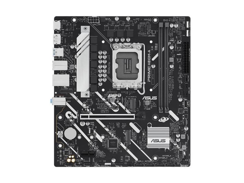 Материнская плата ASUS PRIME H810M-A-CSM, LGA1851, H810, 2*DDR5, 4*SATA, 2*M.2, 2*USB 3.2, 4*USB 2.0, 1*PCIx16, 1*PCIx1, HDMI+DP, mATX; 90MB1KK0-M0EAYC