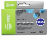 Картридж струйный Cactus CS-EPT0825 T0825 светло-голубой (13.8мл) для Epson Stylus Photo R270/290/RX590 с чипом