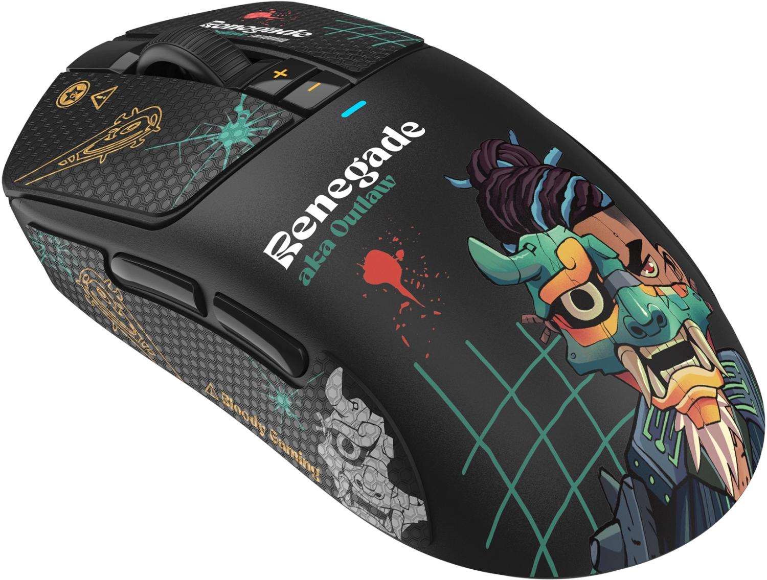 Мышь A4Tech Bloody R72 Ultra Duo Renegade черный оптическая 20000dpi беспров. USB/USB-C 7but