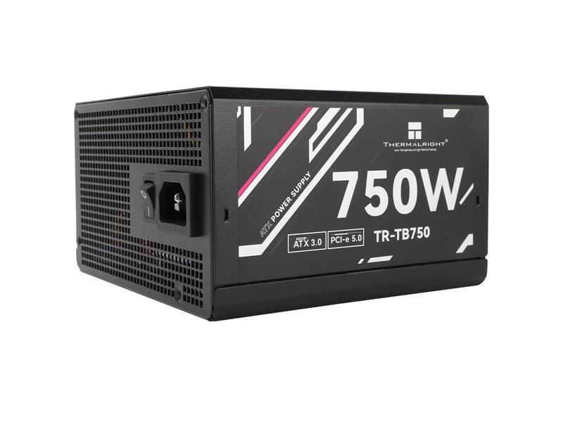 Блок питания 750W/ Power Supply Thermalright, 750W 80+ Bronze (ATX, 3.0, PCIe 5.0, Full modular, 1x24(20+4)pin, 2xCPU 8(4+4)pin, 4xPCIe*2 8(6+2)pin, 3xSATA3, 1x12+4pin (12VHPWR PCIe 5.0 12+4pin 600mm), 3xMOLEX4pin, Active, 120x120mm, 150x140x86mm, APFC, b