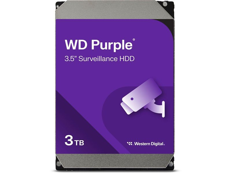 Жесткий диск Western Digital HDD SATA-III  3Tb Purple WD34PURZ, 5400 RPM, 128MB buffer (DV&NVR), 1 year (аналог WD33PURZ)