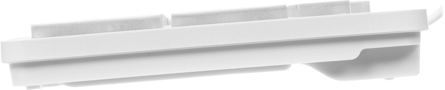 Клавиатура Оклик 420MRL белый USB slim Multimedia LED (1091227) кабель 1.5м