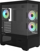 Корпус ZALMAN CHRONIX V2, ATX, BLACK, WINDOW, 1xCombo (3.5’’ or 2.5’’), 1x3.5’’HDD, 2x2.5’’SSD, 1xUSB2.0, 1xUSB3.0, 1xUSB Type-C, SIDE 2x120mm ARGB, REAR 1x120mm ARGB