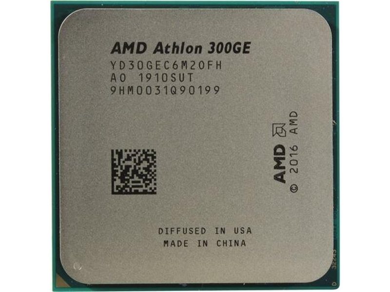 Центральный Процессор AMD Athlon PRO 300GE (Raven Ridge, 12nm, C2/T4/GPU3, Base 3,40GHz, Vega 3, L3 4Mb, TDP 35W, SAM4)
