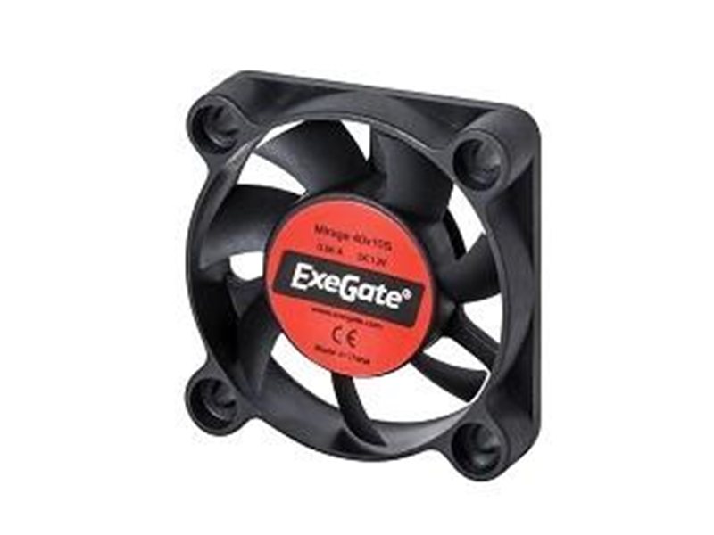 Exegate EX166186RUS Вентилятор ExeGate Mirage-S 40x40x10 подшипник скольжения, 5500 RPM, 23dB, 3pin