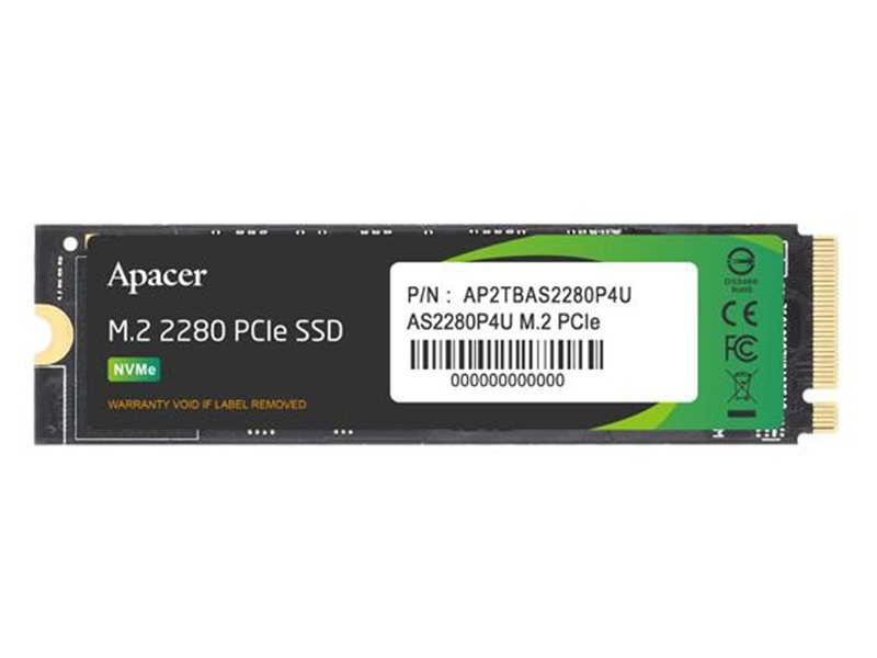 Твердотельный накопитель Apacer SSD AS2280P4U 256Gb M.2 2280 PCIe Gen3x4, R3500/W1200 Mb/s, 3D NAND, MTBF 1.8M, NVMe, 170TBW, Retail, 5 years (AP256GAS2280P4U-1)