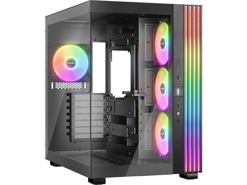 Корпус ПК без блока питания/ Case be quiet! LIGHT BASE 600 LX, Midi-Tower, TG, 4x120mm ARGB, 2xUSB-A 3.2, 1xUSB 3.2 Type-C, ATX, mATX, mITX Black