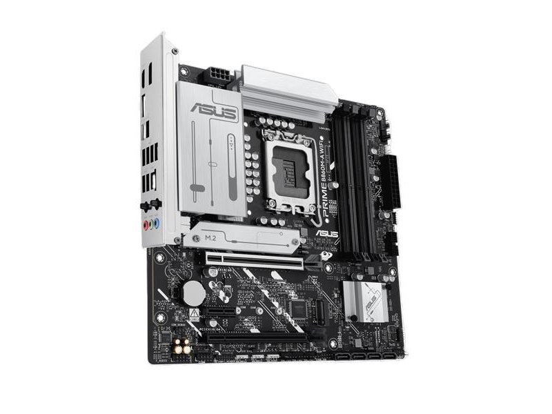 Материнская плата ASUS PRIME B860M-A WIFI, LGA1851, B860, 4*DDR5, 4*SATA, 2*M.2, 2*USB 3.2, 4*USB 2.0, Type-C, 2*PCIx16, 1*PCIx1, 2*DP+HDMI, mATX; 90MB1JY0-M0EAY0