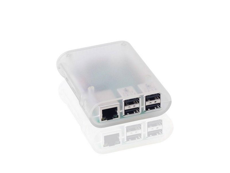 Корпус ACD RA076 Transparent ABS Plastic Injection Molding case with Stripe for Raspberry Pi 3 B (прозрачный, овальный на винтах)(RASP1795) (494149)